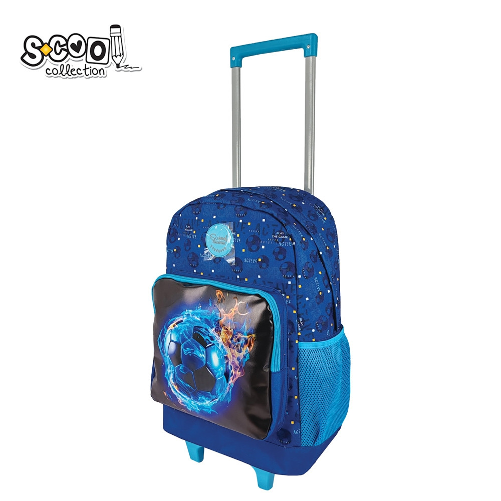 Ghiozdan troller elevi, 2 roti, maner telescopic, ajustabil, 45x32x16.5 cm - imagine 3